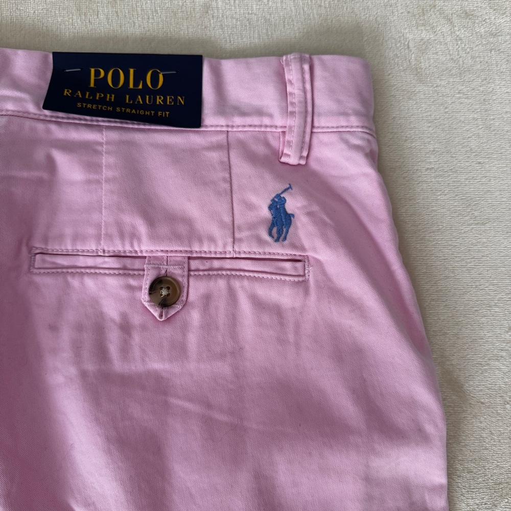 Polo Ralph Lauren Men’s Pink Chino Pants Stretch Straight Fit NWT - Picture 3 of 8